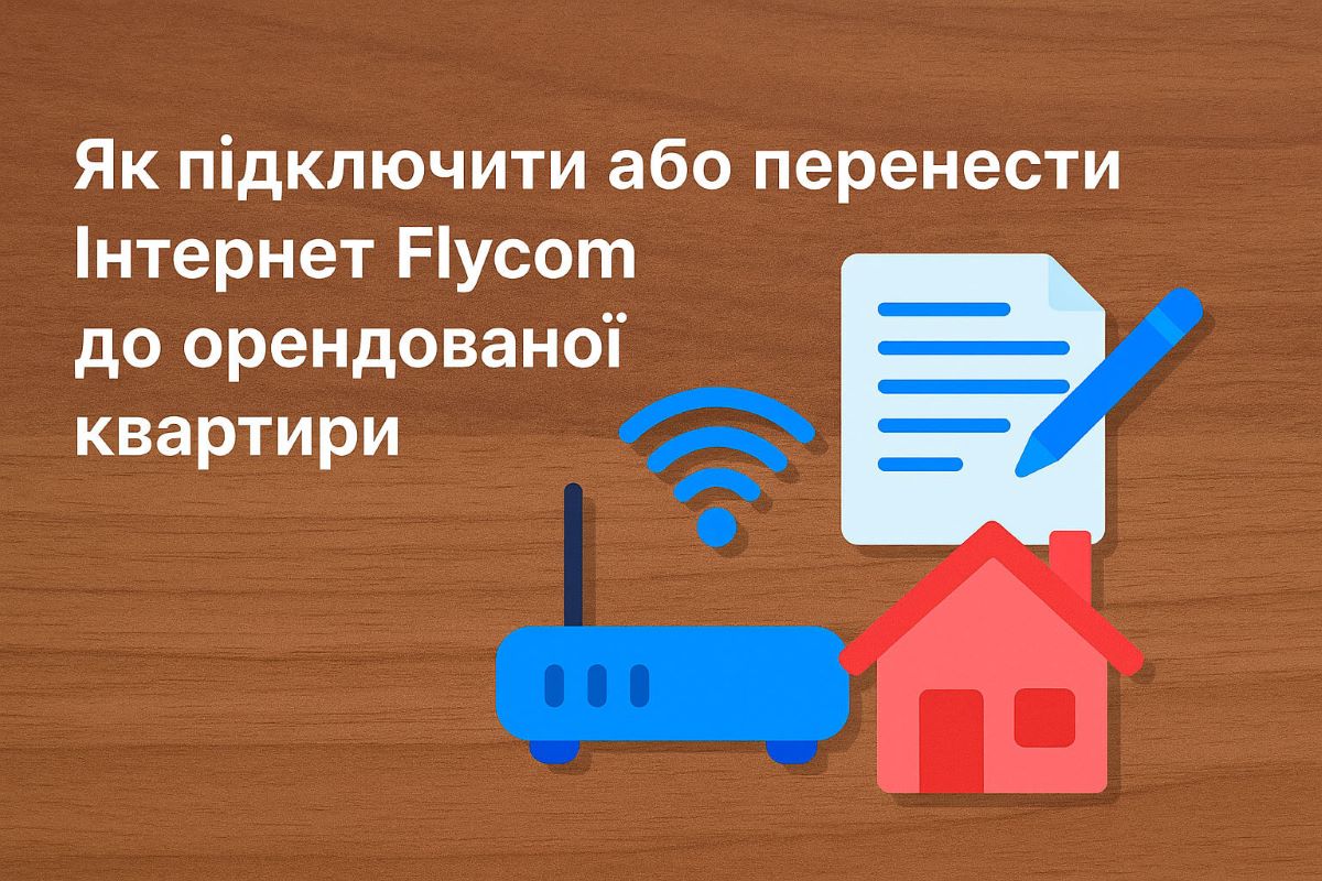 перенести інтернет від Flycom в орендовану квартиру