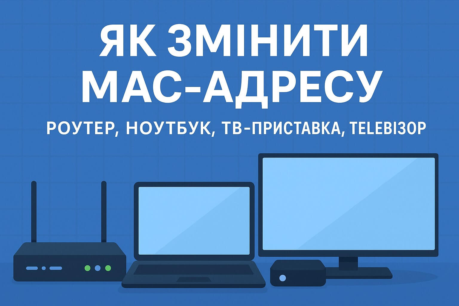 Як змінити MAC‑адресу роутера, ноутбука, ТВ‑приставки