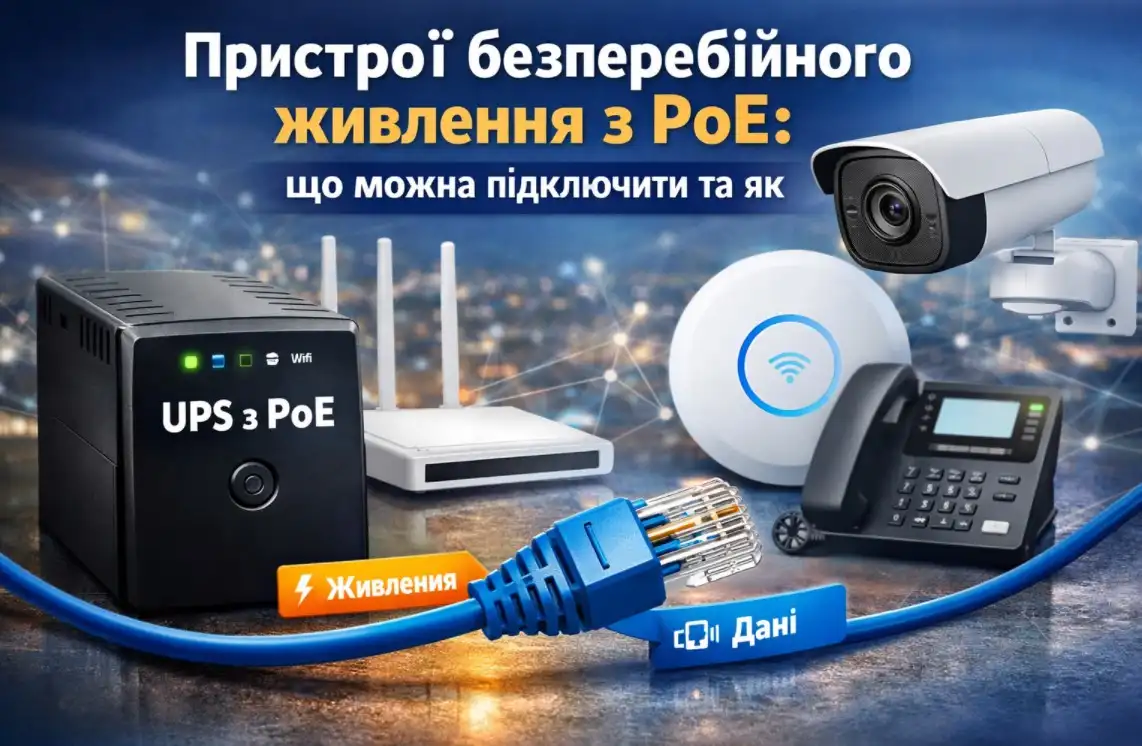 ДБЖ з PoE: що підключити та як живити безпечно - Flycom